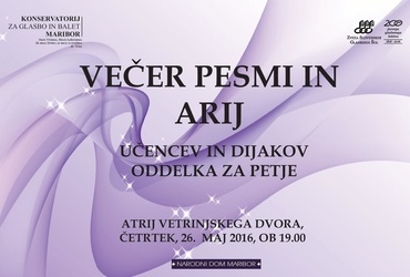 Večer pesmi in arij <em>Foto: Konservatorij za glasbo in balet Maribor</em>